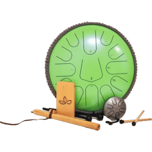 Коледен семеен подаръчен комплект – тонг дръм, джобен тонг дръм, дървен шейкър, индианска флейта