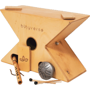 Подаръчен комплект – кахонито, джобен тонг дръм, дървен шейкър, индианска флейта